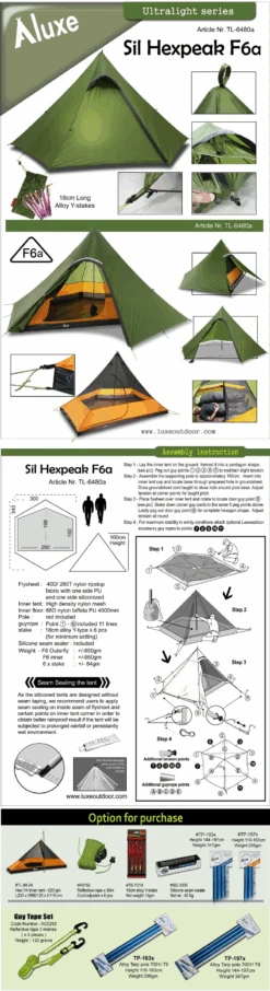 Luxe Outdoor Tent Sil Hexpeak F6a -Camping I Det Fri 166850419 origpic 54f983