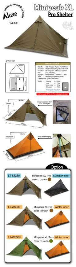 Luxe Outdoor Minipeak XL PRO - Brown -Camping I Det Fri 1670265536507blob
