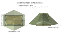Tarptent Double Rainbow DW (double Wall) -Camping I Det Fri drdw dimensions